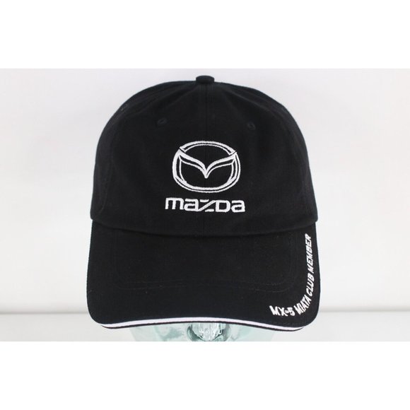 Vintage Spell Out Mazda MX-5 Miata Club Member Car Racing Strapback Hat Cap - Picture 1 of 7